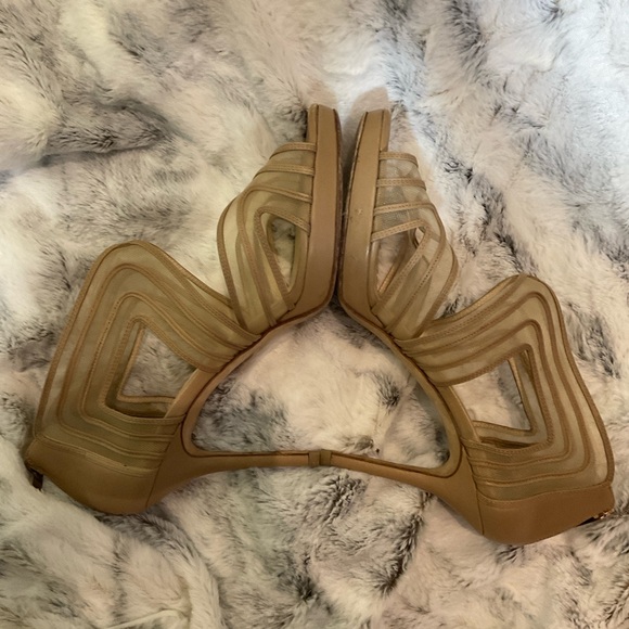 Jimmy Choo Caged Tonal Stitch Strappy Mesh High Heel Sandals sz 39 - Picture 9 of 16